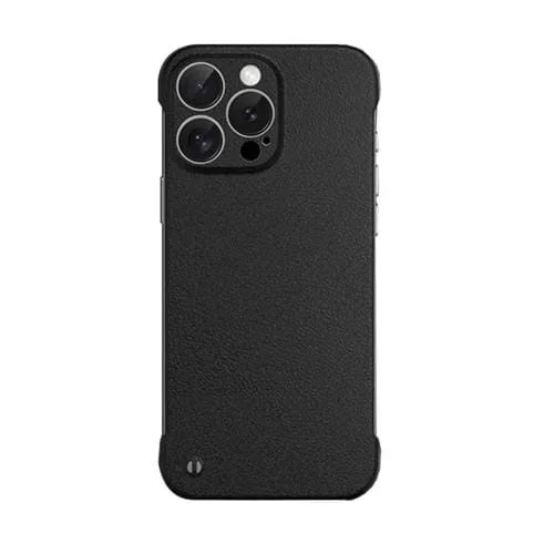 Funda para Teléfono PC Textura de Lichi sin Marco iPhone 15 Pro (Negro Grafito)