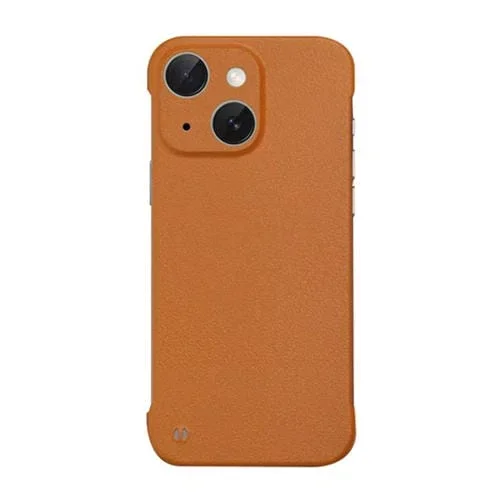 Funda para Teléfono PC Textura de Lichi sin Marco para iPhone 13 (Naranja)