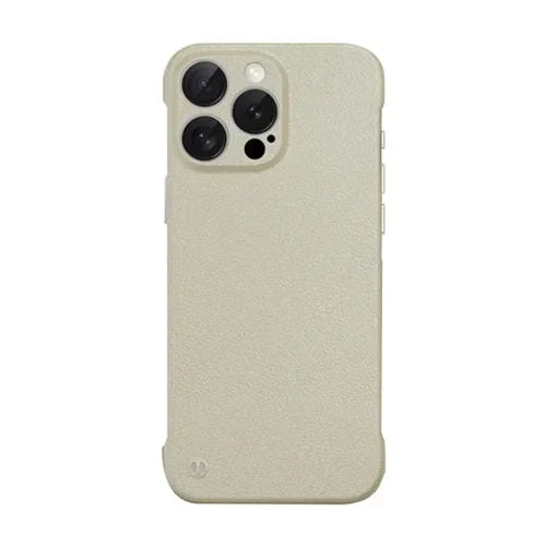 Funda para Teléfono PC Textura de Lichi sin Marco para iPhone 16 Pro (Amarillo Claro)