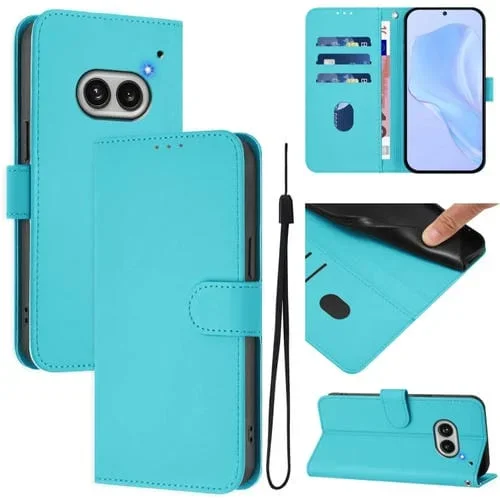 Funda para Teléfono Piel Sintética con Cordón For Nothing Phone 2A (Azul Lago)