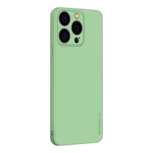 Funda para Teléfono Pinwuyo Sense Series iPhone 15 Pro Max Silicona Líquida TPU (Verde)