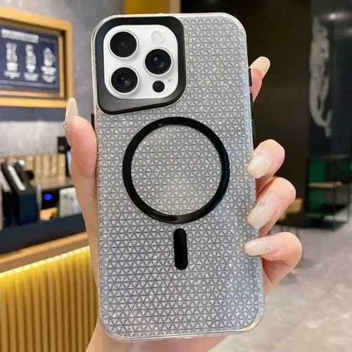 Funda para Teléfono Purpurina Magsafe iPhone 15 Pro Max (Negra)