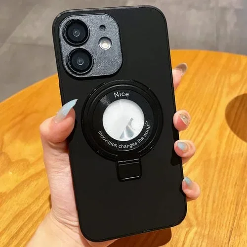 Funda para Teléfono Skin Feel Armor para iPhone 11 con Soporte Magnético (Negro)