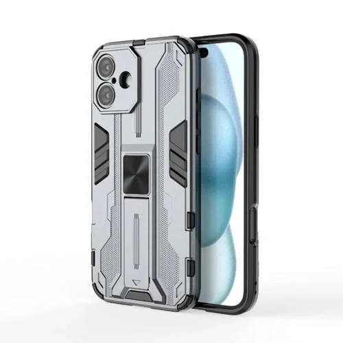 Funda para Teléfono Supersonic PC + TPU para iPhone 16 Plus (Gris)
