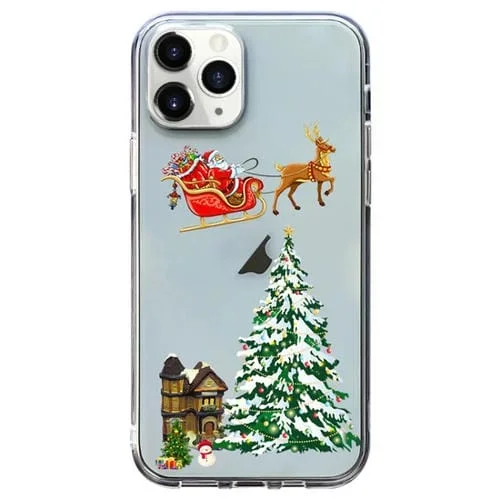 Funda para Teléfono TPU Apple iPhone 11 Pro Max Transparente con Dibujo Navideño (Navidad)