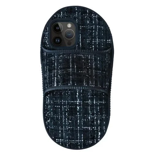 Funda para Teléfono TPU Apple iPhone 13 Pro Max Diseño Zapatilla de Franela (Negro)