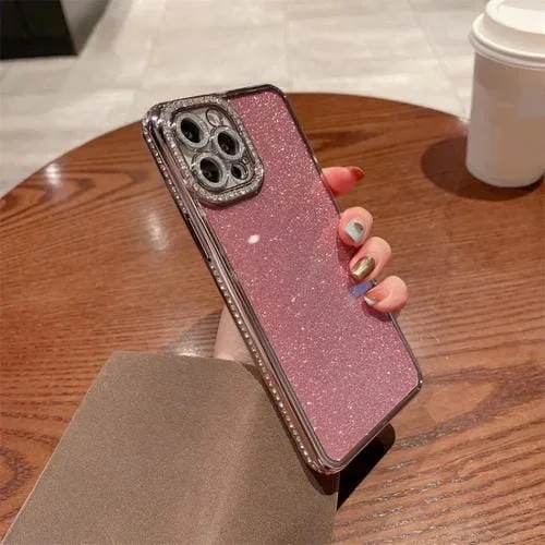 Funda para Teléfono TPU Diamond Glitter iPhone 14 Pro Max (Rosa)