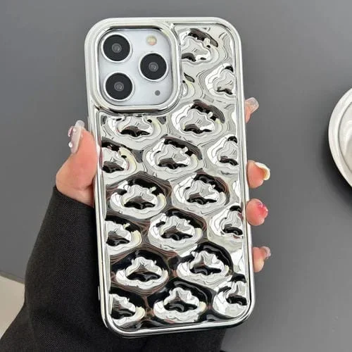 Funda para Teléfono TPU Galvanizada iPhone 11 Pro Textura de Nube (Plateada)