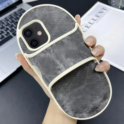 Funda para Teléfono TPU iPhone 11 Diseño Zapatilla de Mezclilla (Negro)