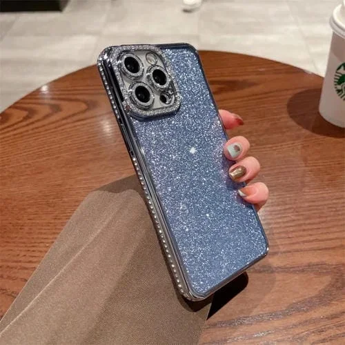 Funda para Teléfono TPU iPhone 13 Pro Diamond Glitter (Azul)
