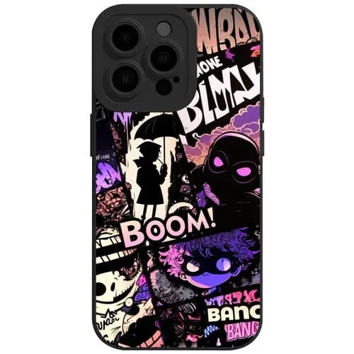 Funda para Teléfono TPU Liquid Angel Eyes Bumbershoot iPhone 15 Pro Max (Negro)
