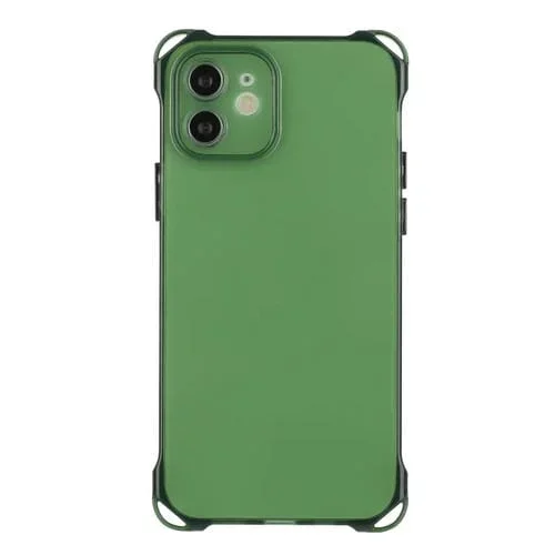 Funda para Teléfono TPU para iPhone 12 a Prueba de Golpes de Cuatro Esquinas (Verde)