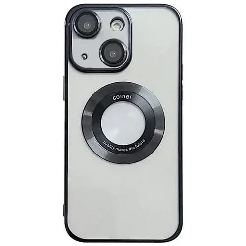 Funda para Teléfono TPU para iPhone 15 Plus con Galvanoplastia Magsafe (Negro)