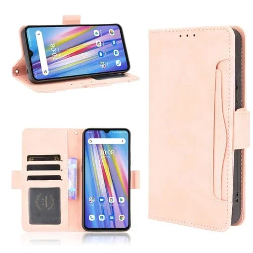 Funda para Umidigi A11 Piel con Patrón de Pierna de Cuero Horizontal con Soporte y Marco de Fotos (Rosa)