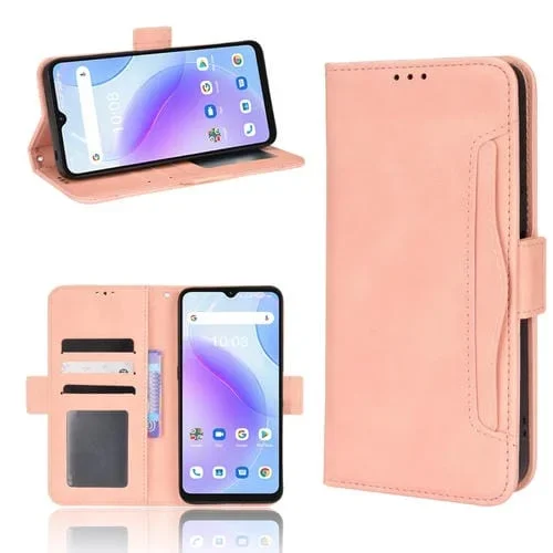 Funda para Umidigi A11S de Cuero con Patrón de Pantorrilla (Rosa)