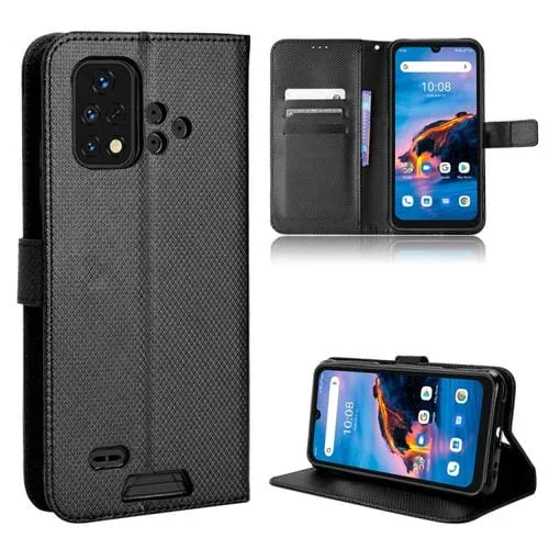 Funda para Umidigi Bison X10G y X10G Nfc Diamond Texture Roothip Fase (Negro)