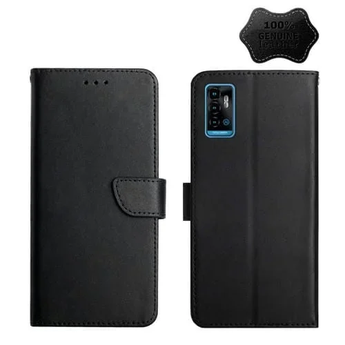 Funda para ZTE Blade A71 Cuero Genuino a Prueba de Huellas Digitales