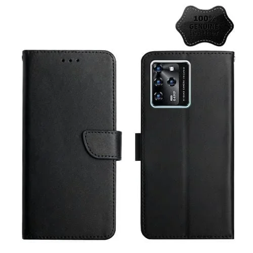 Funda Para ZTE Blade V30 Cuchara Horizontal de Cuero Genuino a Prueba de Huellas (Negro)