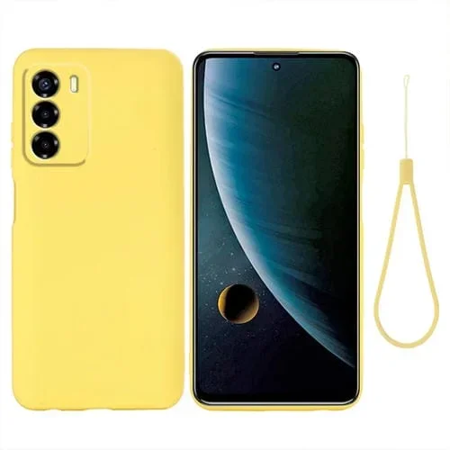 Funda para ZTE Blade V40 Vita de Silicona Líquida Cobertura Completa a Prueba de Golpes (Amarillo)