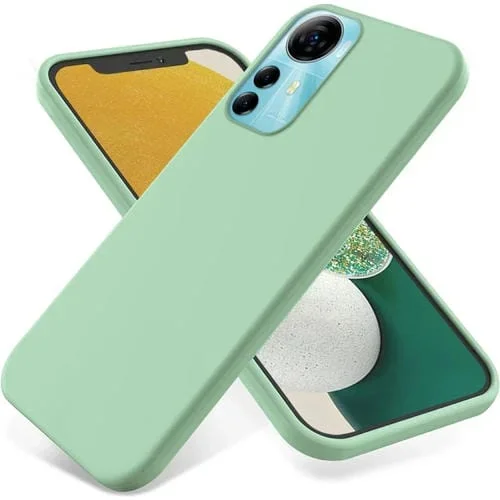 Funda para ZTE Blade V41 Smart de Silicona Líquida a Prueba de Golpes (Verde)