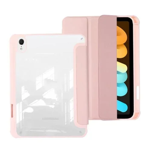 Funda Piel Acrílica Plegable 3 Pliegues para iPad 2025/2022 (Rosa)