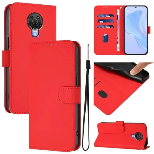 Funda Piel Sintética con Cordón para Nokia 6.3/G20/G10 (Rojo)