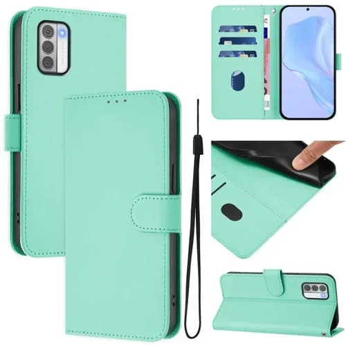Funda Piel Sintética con Cordón para Nokia G42/G310 (Verde Menta)