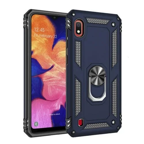 Funda Protectora Armor TPU + PC para Galaxy A10 con Soporte Rotación 360 (Azul)