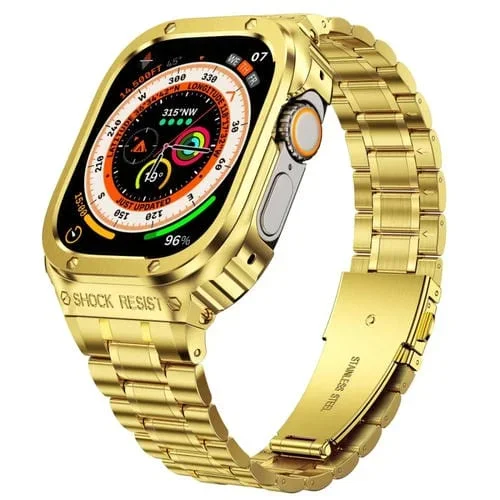Funda Protectora de Reloj Metal para Apple Watch Series SE 2, 6, 5, 4 44mm (Dorado)