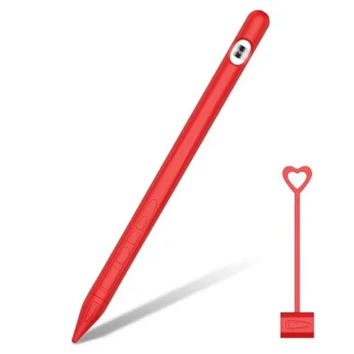 Funda Protectora de Silicona para Apple Pencil 1ª Generación Stylustouch Tapa de Pluma (Rojo)
