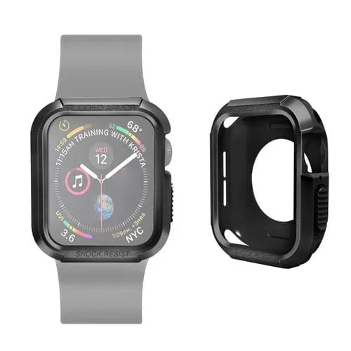 Funda Protectora de Silicona para Apple Watch Series 9/8/7 41mm a Prueba de Golpes (Negro)