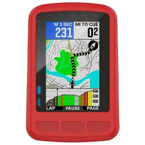 Funda protectora de silicona para Wahoo Elemnt Roam Wfcc4 cronómetro (Rojo)