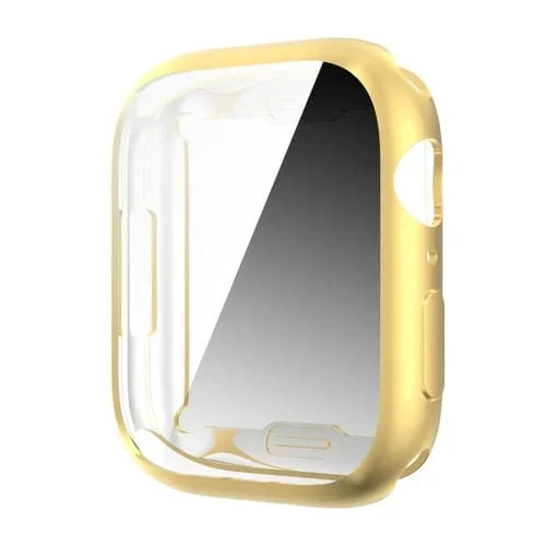 Funda Protectora Electroplatos para Apple Watch Serie 7 45mm a Prueba de Choques (Oro)