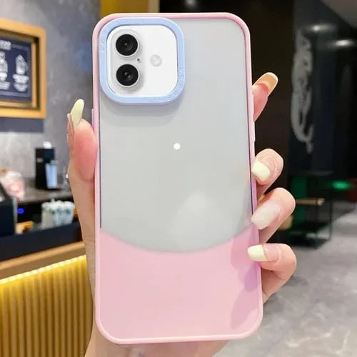 Funda Protectora Híbrida TPU y PC para iPhone 16 Plus (Rosa)