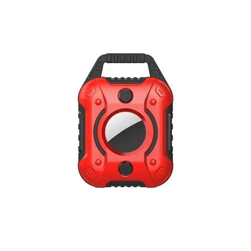 Funda Protectora King Kong Series TPU + PC para AirTag (Negro + Rojo)