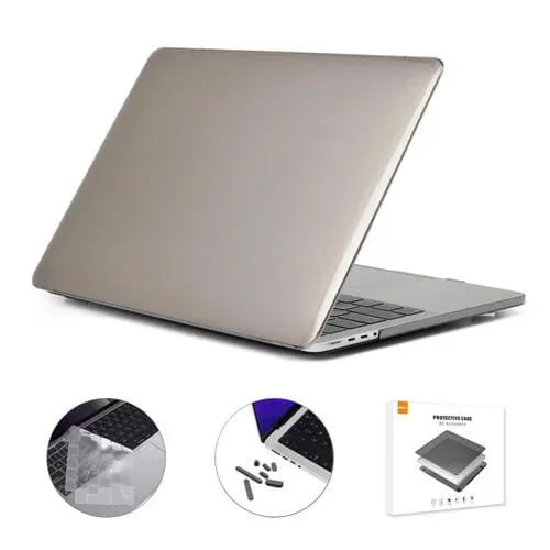 Funda Protectora Laptop Enkay Hat-Prince + Film Teclado TPU + Tapones Anti-Polvo para MacBook Pro 14.2 A2442 (2021) (Gris)