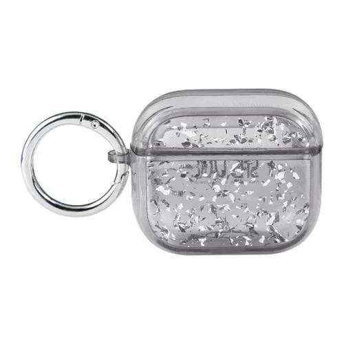 Funda Protectora para Airpods 3 Silver Foil Epoxy Bluetooth Auricular (Negro)