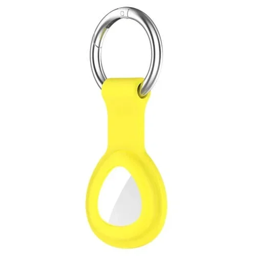 Funda Protectora para AirTag de Silicona Antiarañazos a Prueba de Golpes (Amarillo)
