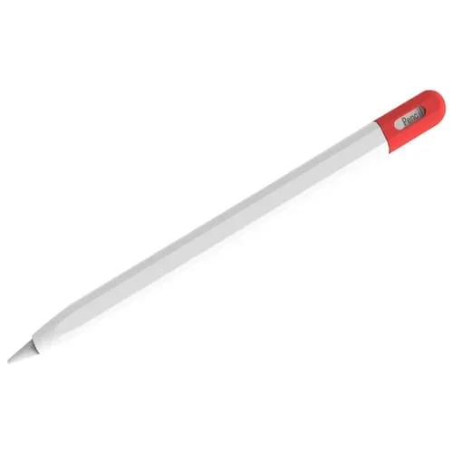 Funda Protectora Para Apple Pencil Usb-C Con Cubierta De Punta (Blanco + Rojo)