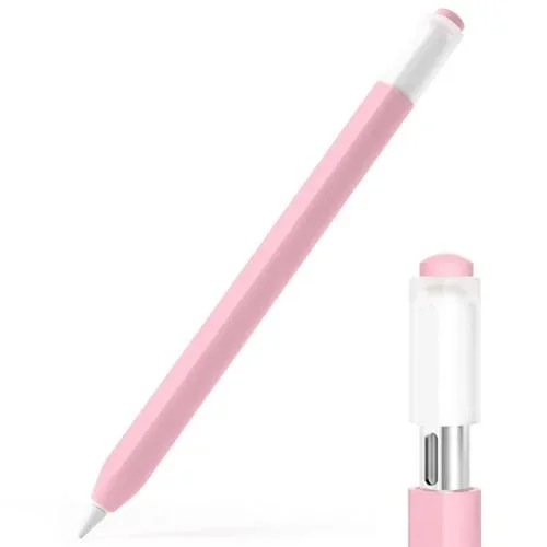 Funda Protectora para Apple Pencil USB-C Jelly Silicone (Rosa)