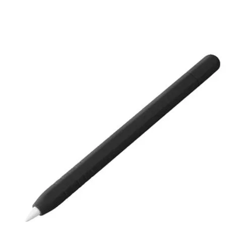 Funda Protectora para Apple Pencil USB-C Silicona Color Sólido (Negro)
