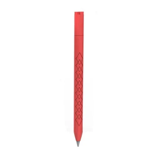 Funda Protectora para Apple Pencil USB-C Silicona Patrón Diamante (Rojo)