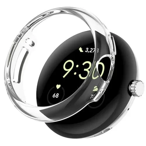 Funda Protectora para Google Pixel Watch 2 Half Pack Hollow PC (Blanco Transparente)