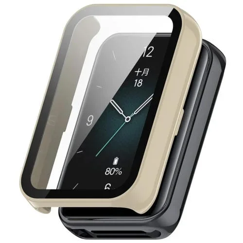 Funda Protectora para Honor Band 9 con Película Templada Integrada (Blanco Marfil)