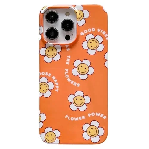 Funda Protectora para iPhone 11 Patrón PC a Prueba de Golpes (Sonrisa Naranja)