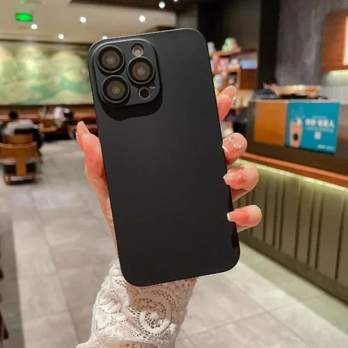 Funda Protectora para iPhone 11 Pro Max Oily Feel PC a Prueba de Golpes (Negro)