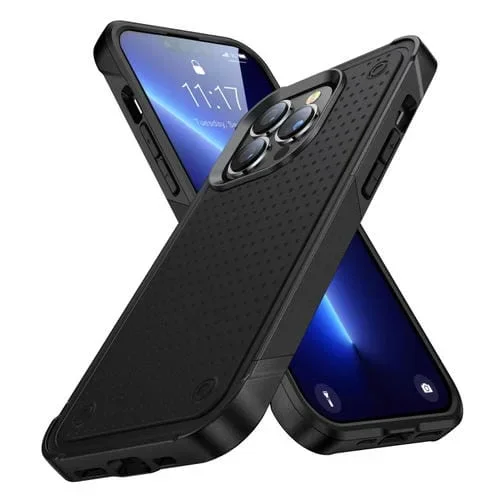 Funda Protectora para iPhone 12 Pro Max PC + TPU a Prueba de Golpes (Negro)