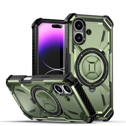 Funda Protectora para iPhone 16 Armor Series Función Antigolpes (Verde Militar)
