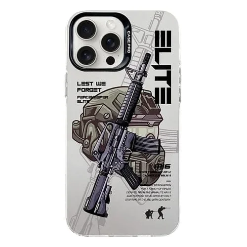 Funda Protectora para Teléfono PC Revestimiento Plateado Galvanizado iPhone 16 Pro Max (Peaceful Warrior A)