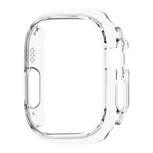 Funda Protectora PC para Apple Watch Ultra 49mm Galvanoplastia Hueca (Transparente)